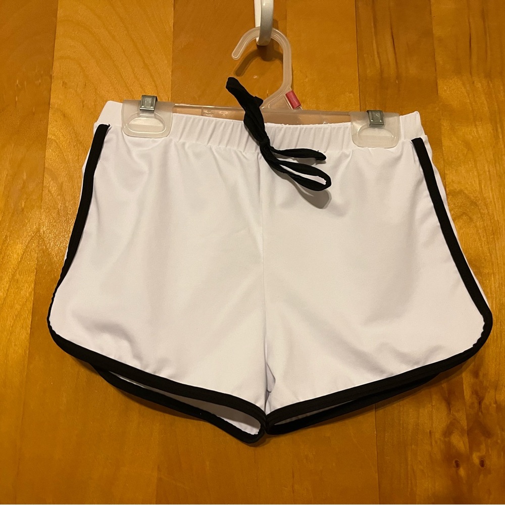Size S black and white shorts